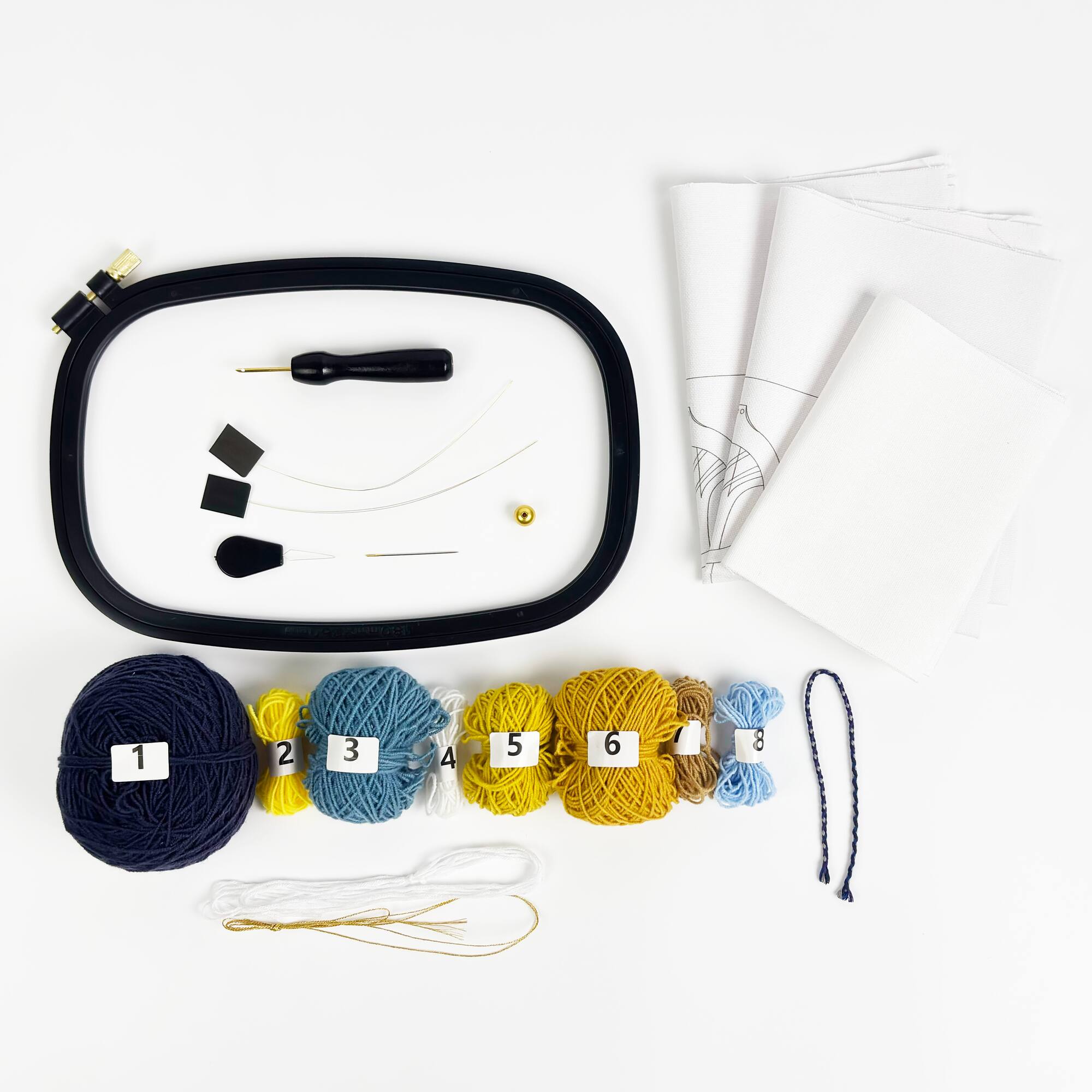 Jonathan Adler x Michaels Round Glasses Punch Needle Case Kit